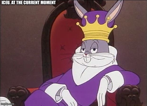 Bugs Bunny | ICEU. AT THE CURRENT MOMENT | image tagged in bugs bunny | made w/ Imgflip meme maker