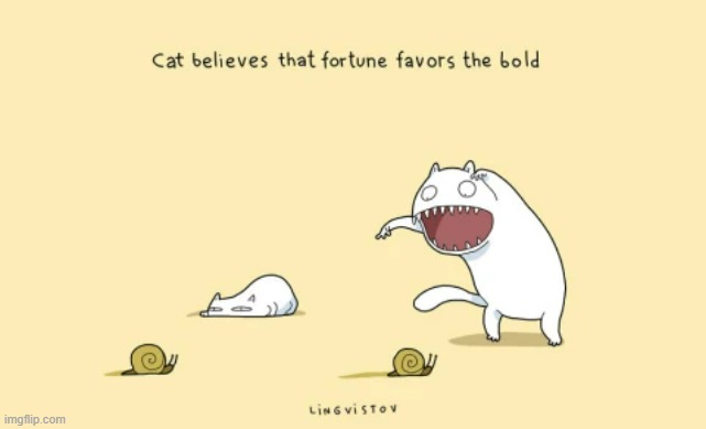 A Cat's Way Of Thinking | image tagged in memes,comics,cats,results,support,action | made w/ Imgflip meme maker