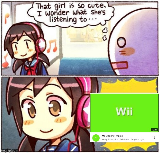 why the hell rules though | image tagged in that girl is so cute i wonder what she s listening to,mii,music,wii,memes,ha ha tags go brr | made w/ Imgflip meme maker