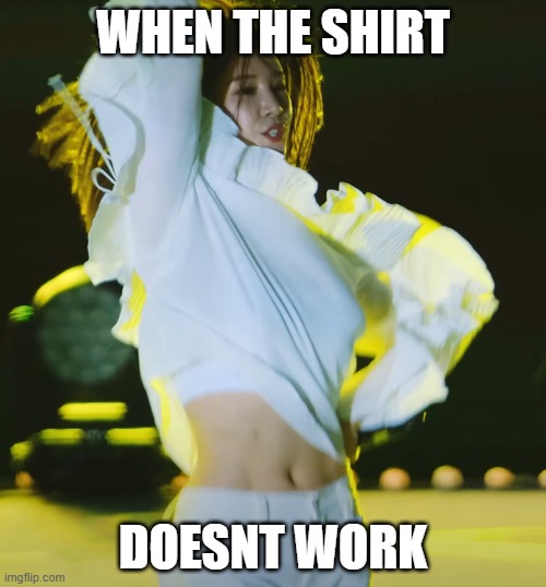 Shirt Won't Stay Down | WHEN THE SHIRT; DOESNT WORK | image tagged in random,funny,meme,imgflip,shirt | made w/ Imgflip meme maker
