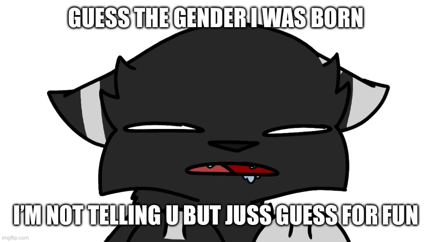 :l | GUESS THE GENDER I WAS BORN; I’M NOT TELLING U BUT JUSS GUESS FOR FUN | image tagged in darkie confusion | made w/ Imgflip meme maker