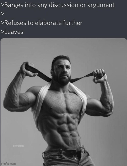 Chad Barges into discussion | image tagged in chad barges into discussion | made w/ Imgflip meme maker