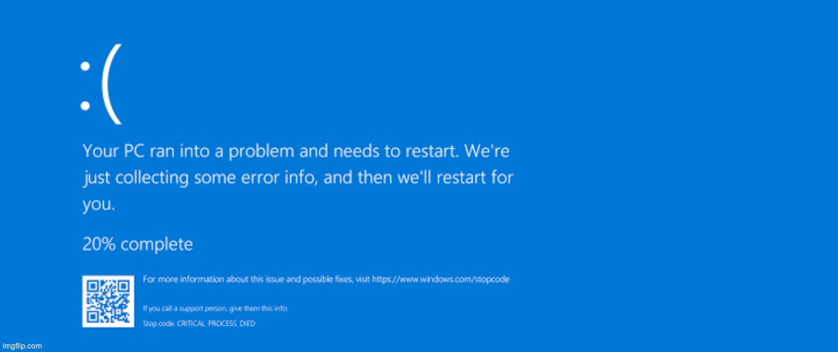 Blue Screen | image tagged in blue screen | made w/ Imgflip meme maker