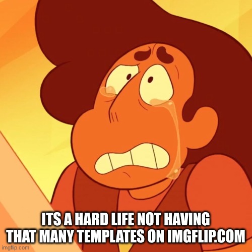 Crying Stevani | ITS A HARD LIFE NOT HAVING THAT MANY TEMPLATES ON IMGFLIP.COM | image tagged in crying stevani | made w/ Imgflip meme maker
