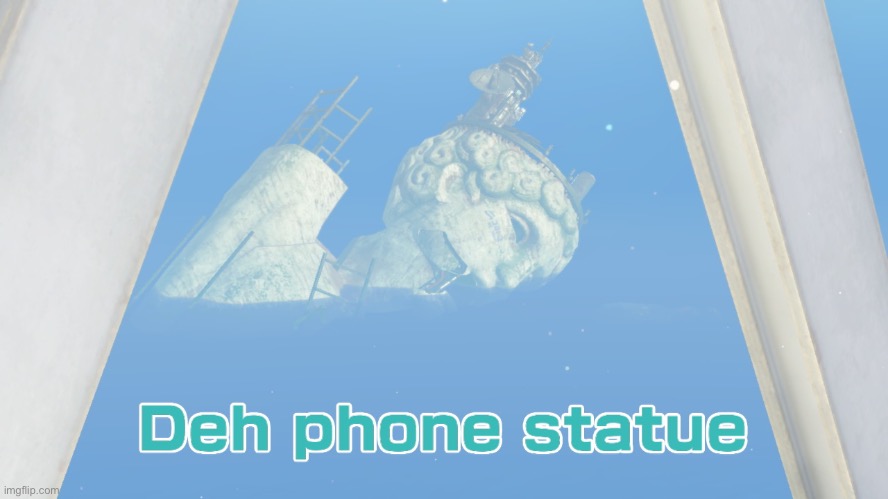 The statue is seen on hammerhead bridge | image tagged in splatoon | made w/ Imgflip meme maker