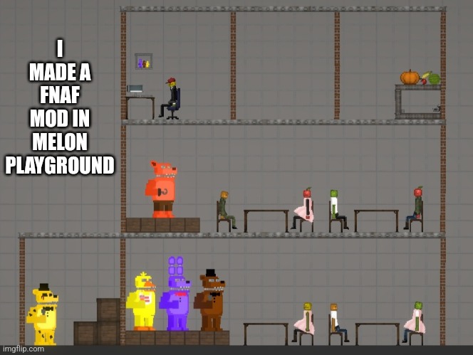 What Do You Think? | I MADE A FNAF MOD IN MELON PLAYGROUND | image tagged in fnaf | made w/ Imgflip meme maker