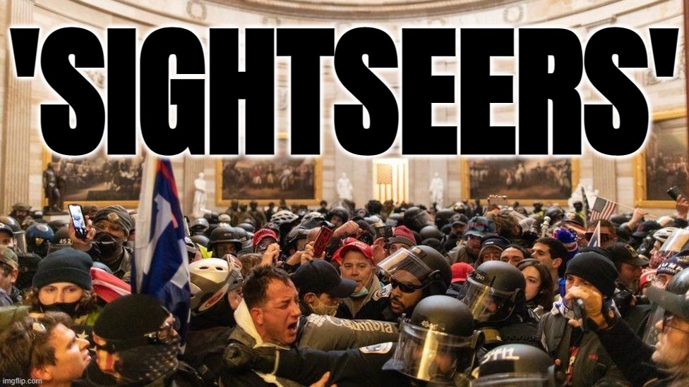 suuuure, if the sight to see is an insurrection! | 'SIGHTSEERS' | image tagged in capitol protestors,false,patriots,rioters,criminals,lock them up | made w/ Imgflip meme maker