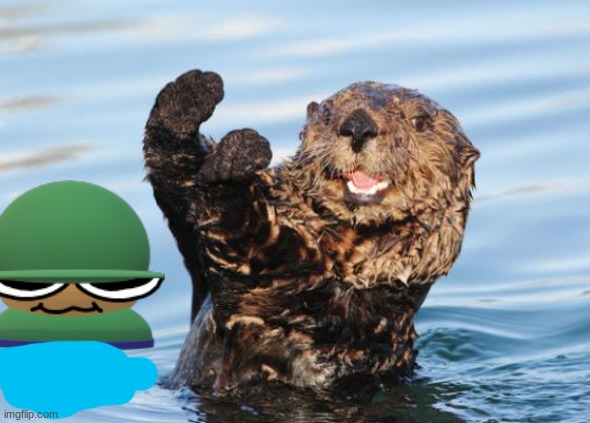 otter celebration | image tagged in otter celebration | made w/ Imgflip meme maker