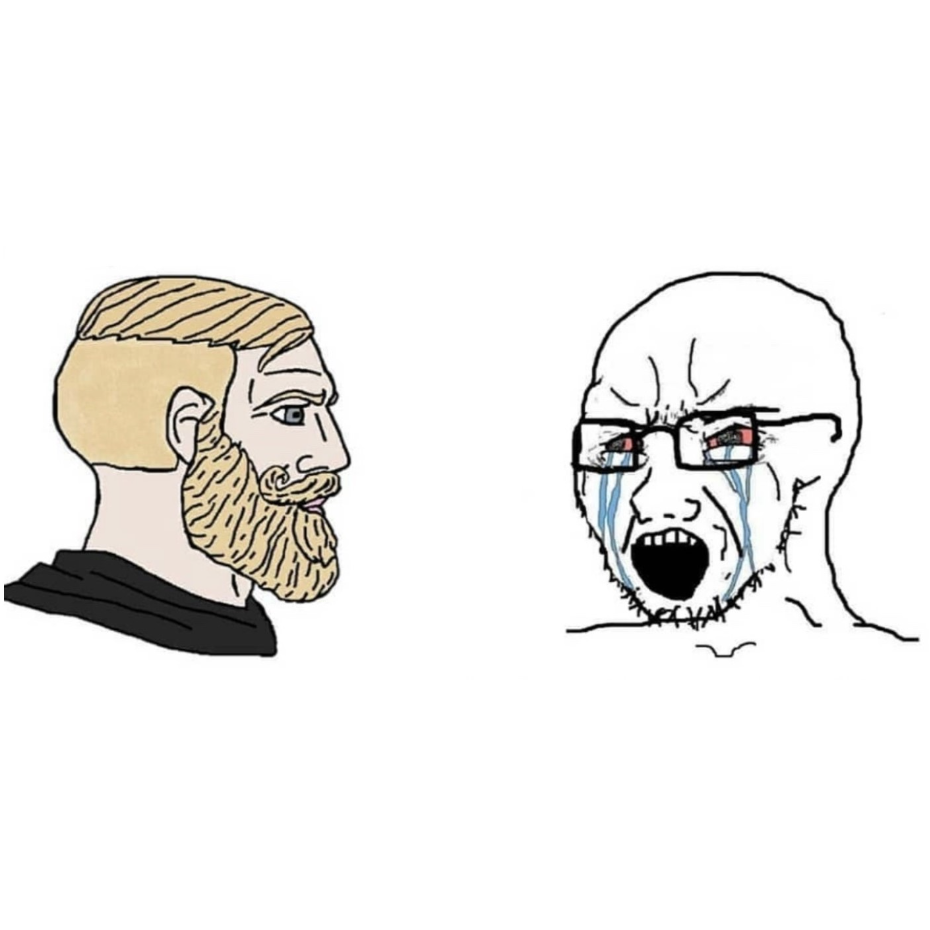 Chad vs. Soyboy Blank Template - Imgflip