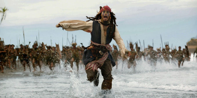 High Quality Jack Sparrow Being Chased Blank Meme Template