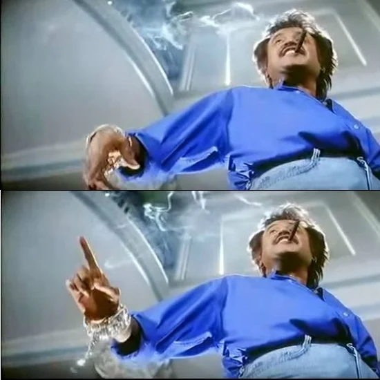 High Quality Rajini Kanth Blank Meme Template