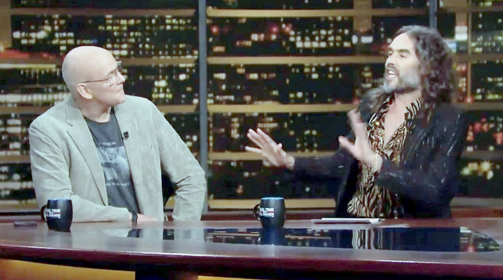 High Quality Russell Brand on Bill Maher show talking to MSNBC Blank Meme Template