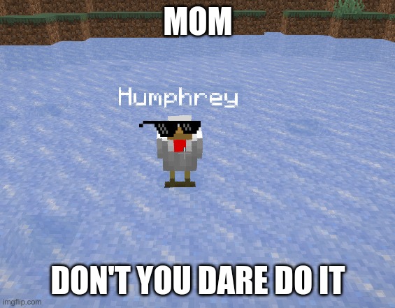 My weekend | MOM; DON'T YOU DARE DO IT | image tagged in humphrey,dino tag | made w/ Imgflip meme maker