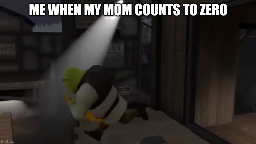 RUN | ME WHEN MY MOM COUNTS TO ZERO | image tagged in funny | made w/ Imgflip meme maker