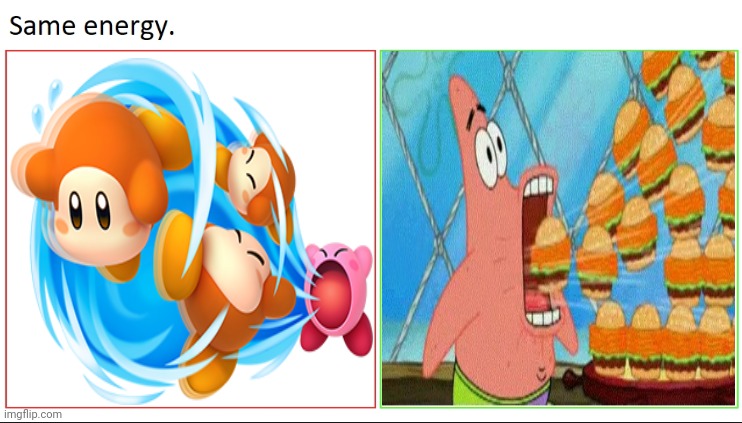 Kirby | image tagged in same energy,kirby,gaming,memes,inhaling,inhale | made w/ Imgflip meme maker