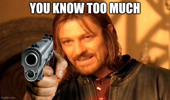 One Does Not Simply Meme | YOU KNOW TOO MUCH | image tagged in memes,one does not simply | made w/ Imgflip meme maker