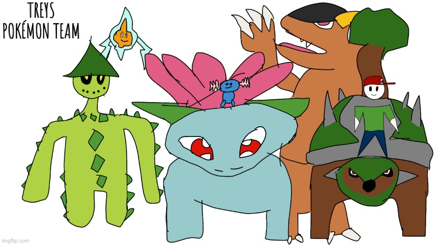 Pokémon AU- Trey and his team | TREYS POKÉMON TEAM | image tagged in pokemon | made w/ Imgflip meme maker