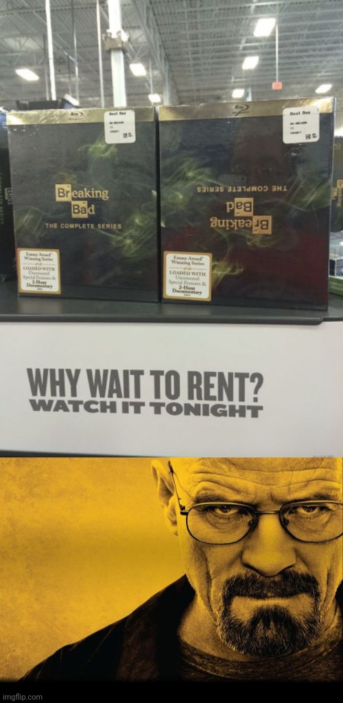Breaking Bad Upside down | image tagged in breaking bad,you had one job,upside down,upside-down,memes,store | made w/ Imgflip meme maker