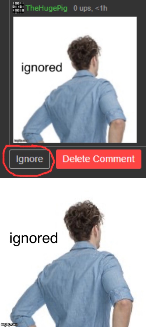 Ignored | image tagged in ignored | made w/ Imgflip meme maker