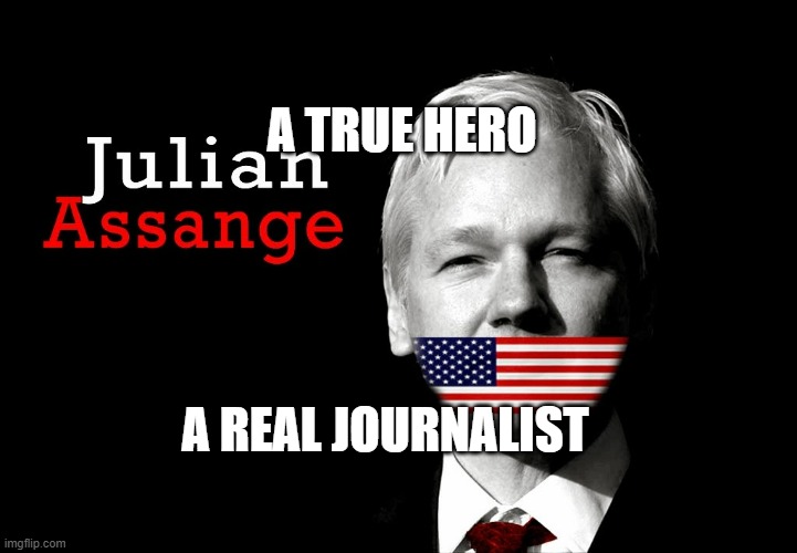 Julian Assange 2016 | A TRUE HERO; A REAL JOURNALIST | image tagged in julian assange 2016 | made w/ Imgflip meme maker