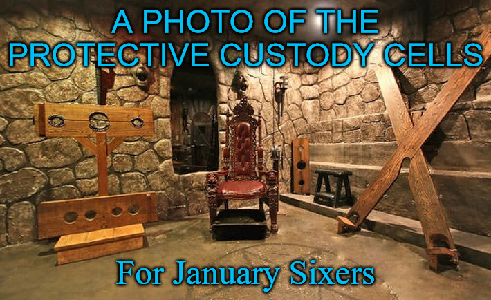 For their Protection | A PHOTO OF THE PROTECTIVE CUSTODY CELLS; For January Sixers | image tagged in dungeon kink fetish dom | made w/ Imgflip meme maker