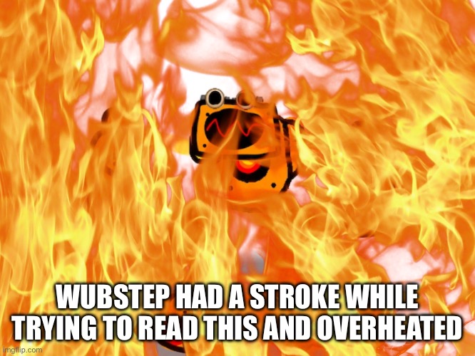 WUBSTEP HAD A STROKE WHILE TRYING TO READ THIS AND OVERHEATED | made w/ Imgflip meme maker