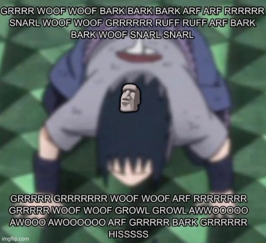 WOOF WOOF BARK | 🗿 | image tagged in woof woof bark | made w/ Imgflip meme maker