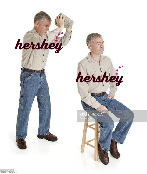 Her shey A Chocolate Company | image tagged in hershey,pronouns,woke,broke | made w/ Imgflip meme maker