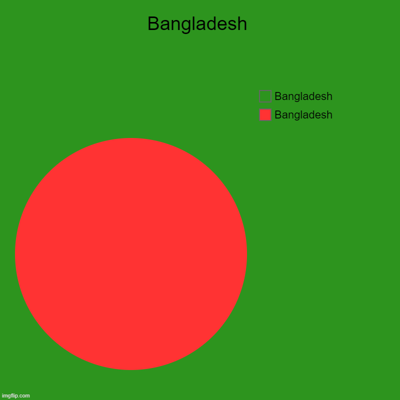 Bangladesh | Bangladesh | Bangladesh, Bangladesh | image tagged in charts,pie charts,country | made w/ Imgflip chart maker