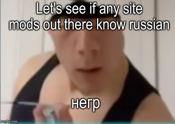 Herp is my best friend. | Let's see if any site mods out there know russian; негр | image tagged in random dude | made w/ Imgflip meme maker