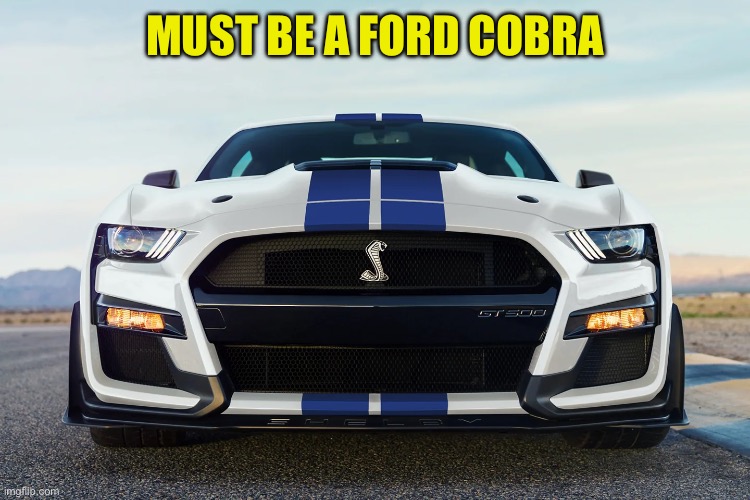 MUST BE A FORD COBRA | made w/ Imgflip meme maker