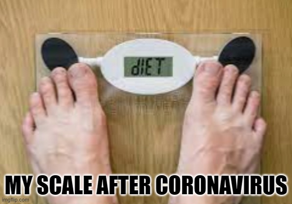 don't mind the dawgs in the background | MY SCALE AFTER CORONAVIRUS | image tagged in scale,coronavirus,food,diet | made w/ Imgflip meme maker