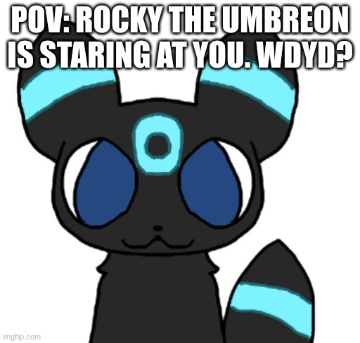 ... | POV: ROCKY THE UMBREON IS STARING AT YOU. WDYD? | image tagged in rocky the umbreon,funny,memes,so true memes,you had one job | made w/ Imgflip meme maker