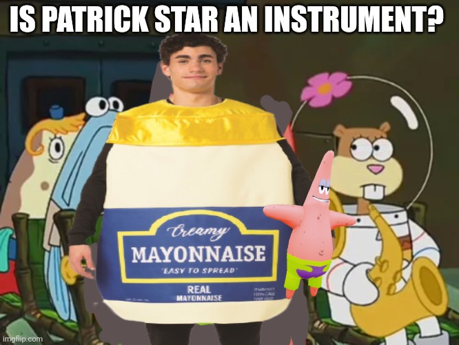 No this is not ok | IS PATRICK STAR AN INSTRUMENT? | image tagged in no,this is not okie dokie,stop it get some help | made w/ Imgflip meme maker