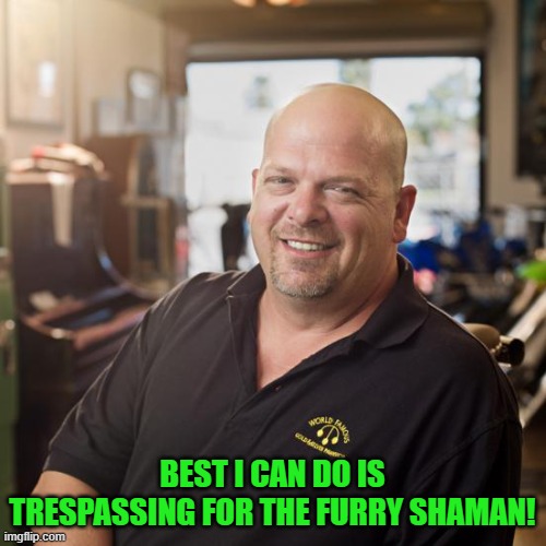 Best I can DO | BEST I CAN DO IS TRESPASSING FOR THE FURRY SHAMAN! | image tagged in best i can do | made w/ Imgflip meme maker
