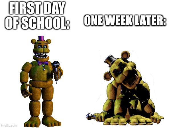 at the 1st day of school Meme Generator - Imgflip