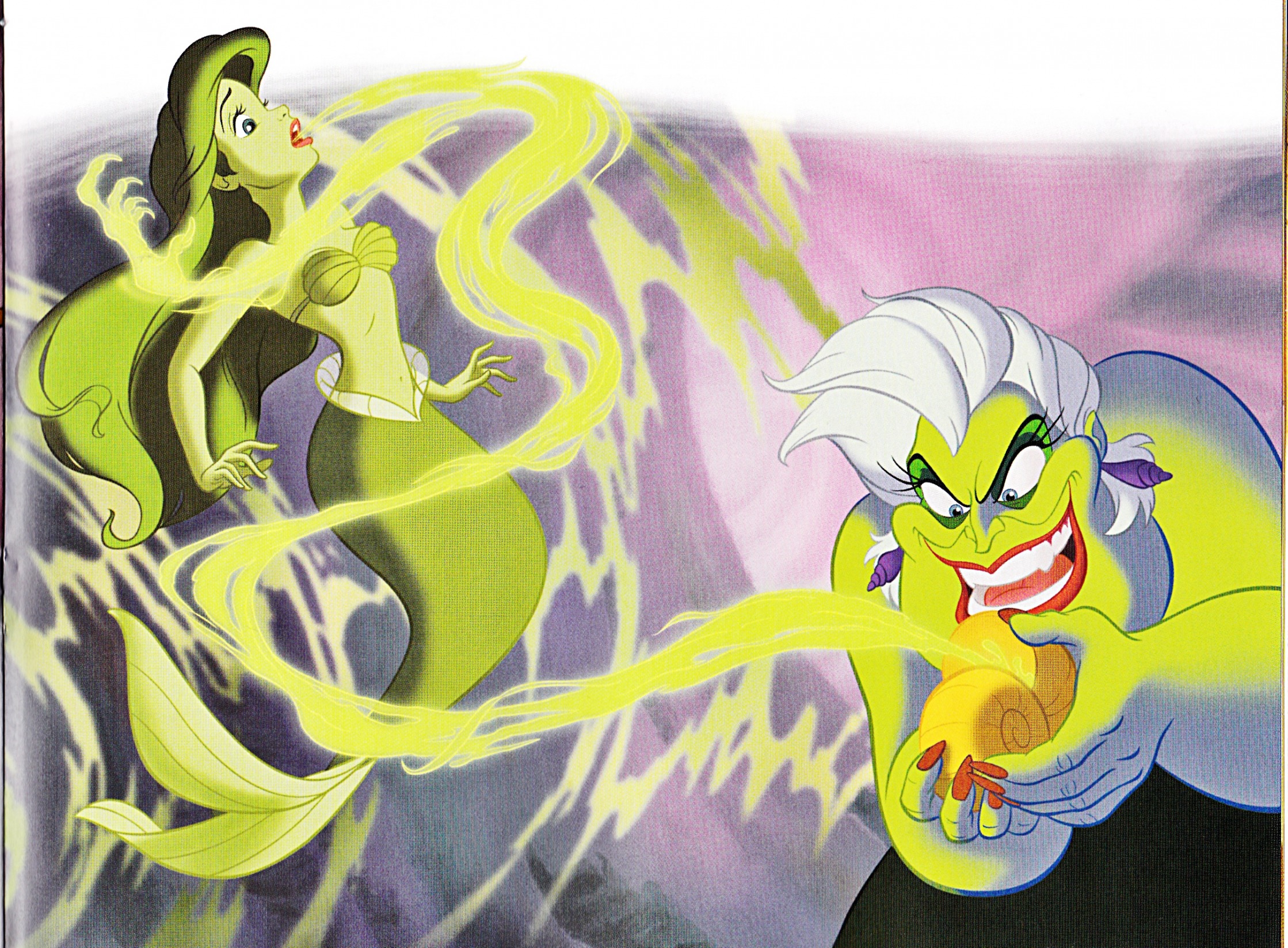 High Quality Ursula Stealing Ariel Voice Blank Meme Template