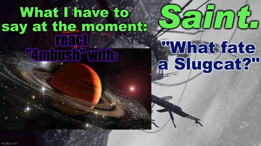 react "4mbush" with: | made w/ Imgflip meme maker