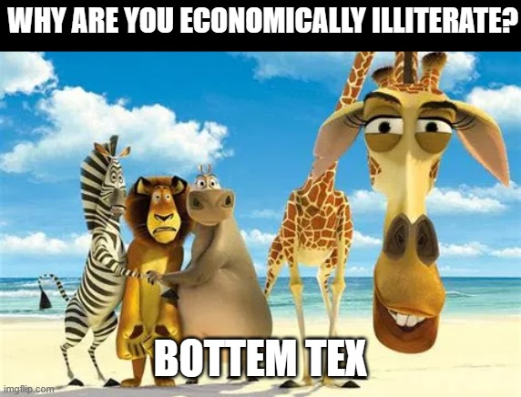Why are you white | WHY ARE YOU ECONOMICALLY ILLITERATE? BOTTEM TEX | image tagged in why are you white | made w/ Imgflip meme maker