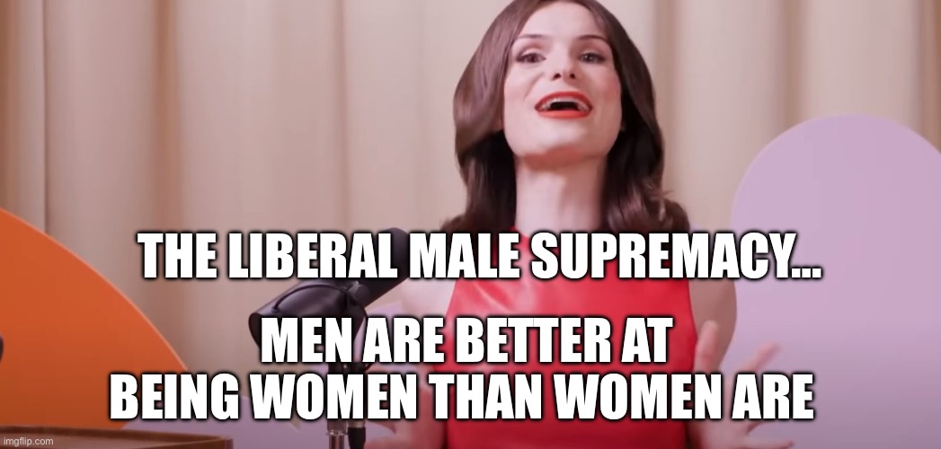 Dylan Mulvaney | MEN ARE BETTER AT BEING WOMEN THAN WOMEN ARE; THE LIBERAL MALE SUPREMACY… | image tagged in dylan mulvaney,politics | made w/ Imgflip meme maker