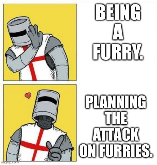 When. Really? | BEING A FURRY. PLANNING THE ATTACK ON FURRIES. | image tagged in crusader's choice | made w/ Imgflip meme maker