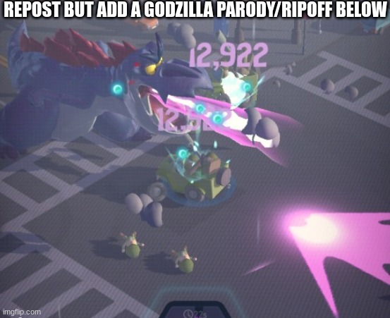 Rogzora Atomic Blast | REPOST BUT ADD A GODZILLA PARODY/RIPOFF BELOW | image tagged in rogzora atomic blast | made w/ Imgflip meme maker
