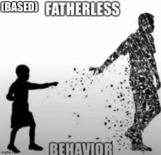 Fatherless Behavior | (BASED) | image tagged in fatherless behavior | made w/ Imgflip meme maker