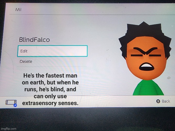 A flash knockoff mii | image tagged in mii,the flash,ripoff | made w/ Imgflip meme maker