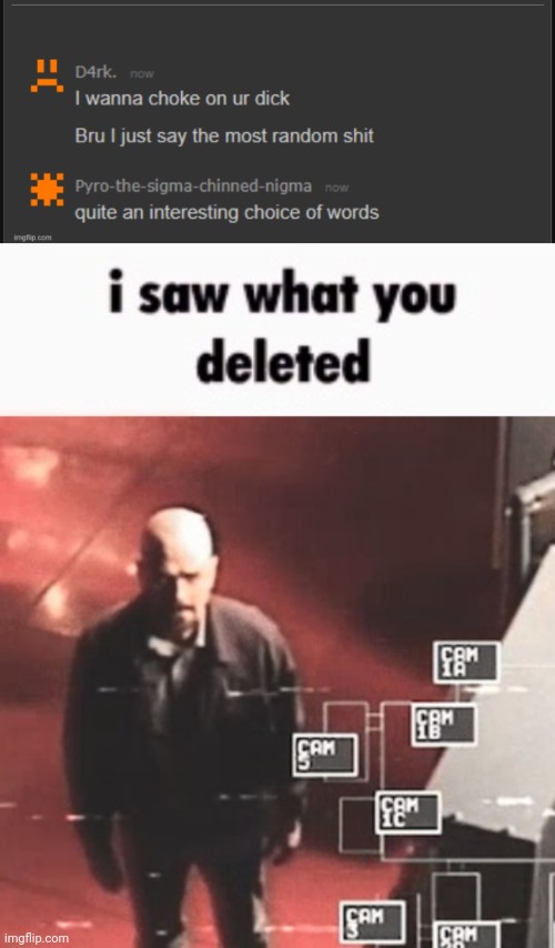 image tagged in i saw what you deleted | made w/ Imgflip meme maker