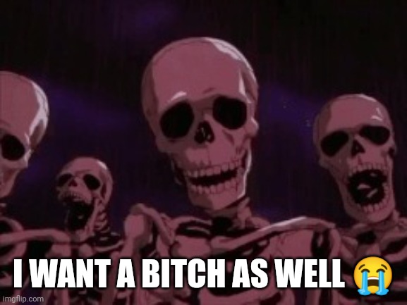 Berserk Roast Skeletons | I WANT A BITCH AS WELL ? | image tagged in berserk roast skeletons | made w/ Imgflip meme maker