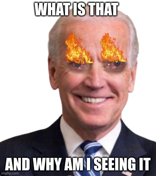 Smilin Joe Biden | WHAT IS THAT AND WHY AM I SEEING IT | image tagged in smilin joe biden | made w/ Imgflip meme maker