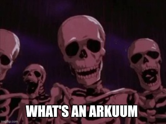 Berserk Roast Skeletons | WHAT'S AN ARKUUM | image tagged in berserk roast skeletons | made w/ Imgflip meme maker