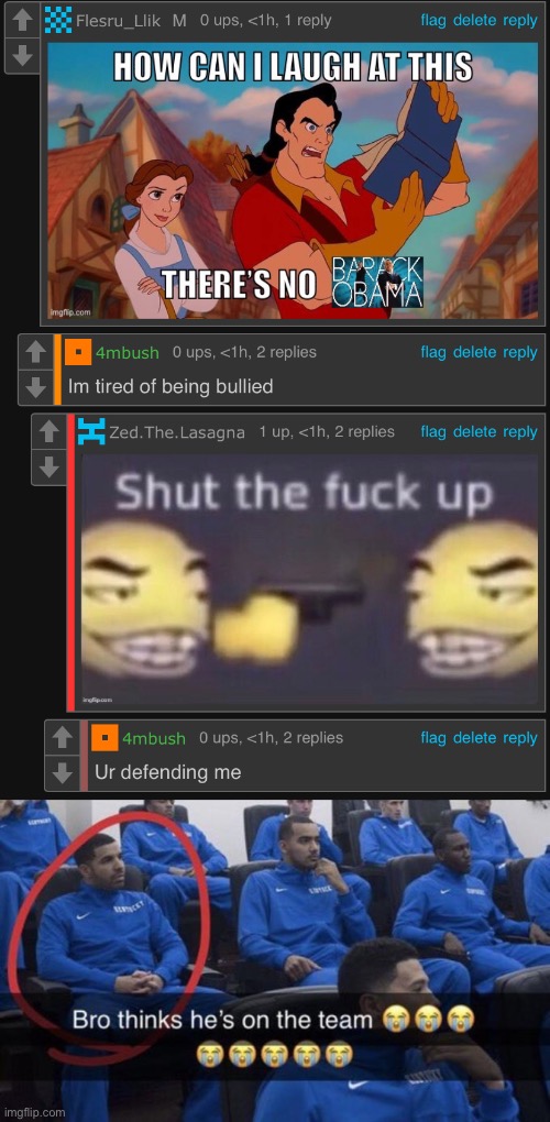 Image Tagged In Bro Thinks He S On The Team Imgflip
