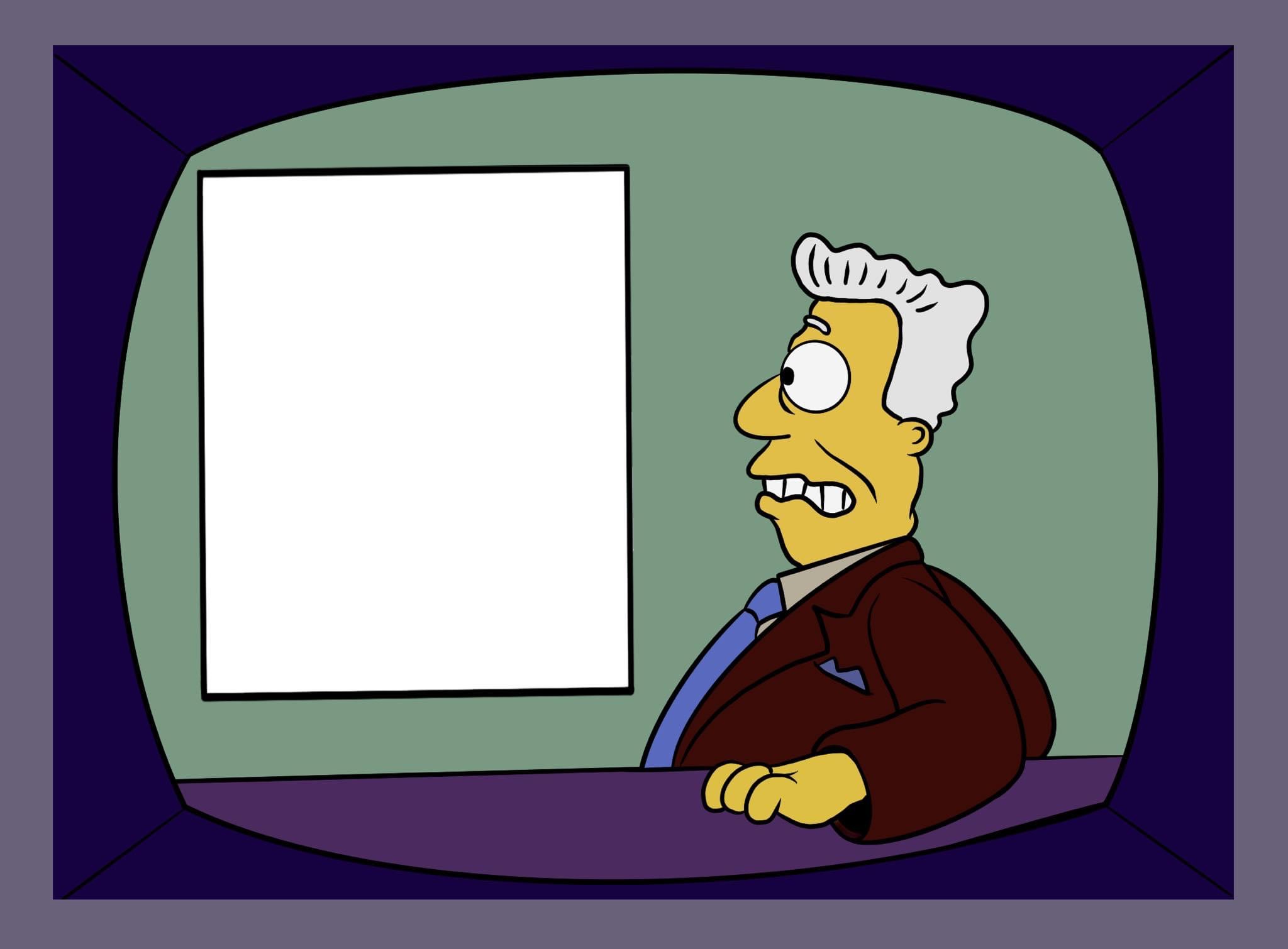 High Quality Kent Brockman Reacts Blank Meme Template